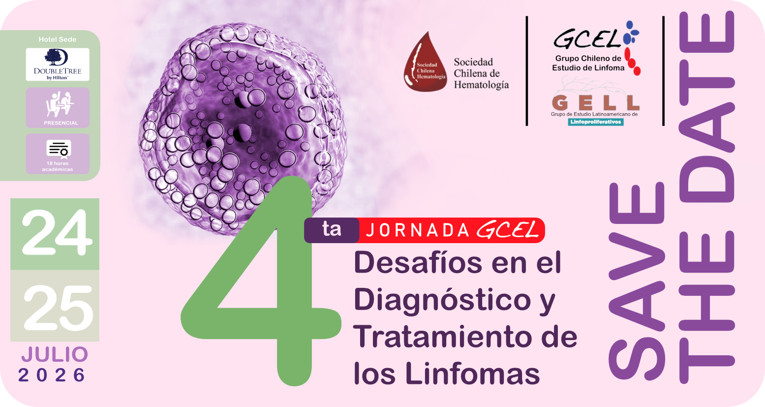 Imagen de referencia - 4ta Jornada GCEL SAVE THE DATE: Desafíos en el Diagnóstico y Tratamiento de los Linfomas